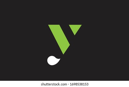 vy or yv and v or y Lowercase Letter Initial Logo Design, Vector Template