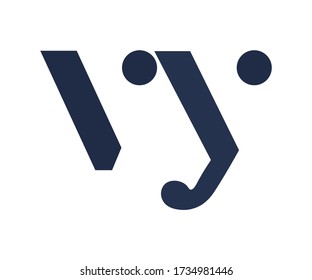 Diseño inicial de logotipo VY o YV y v o y letra minúscula, plantilla vectorial.