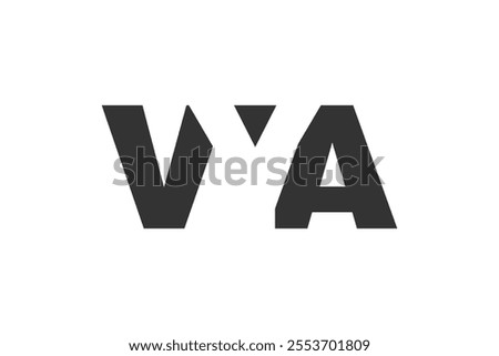 VYA logo design. Initial letter V Y A bold font style for tech startups, consulting, corporate branding. Creative company name, headlines typography identity, trendy logotype. Vector illustration.