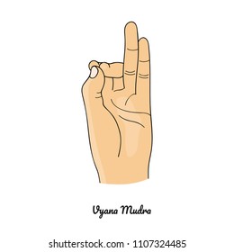 Vyana Mudra. Vector.