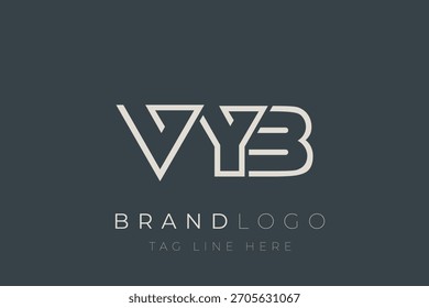 VYB abstract letter logo design. Modern Business Logo Design With Abstract Typography and Contemporary Style