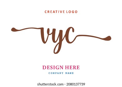 VYC lettering logo is simple, easy to understand and authoritative