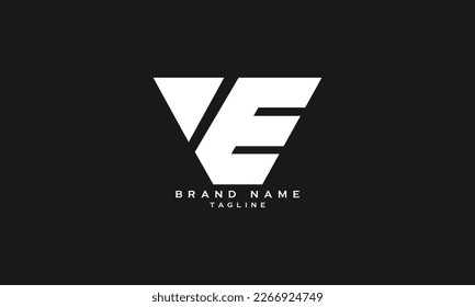 VYE, YE, VE, Abstract initial monogram letter alphabet logo design