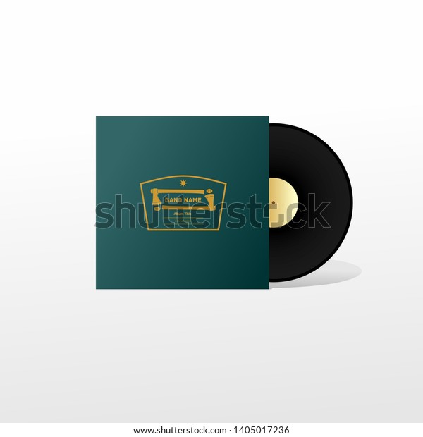 Vynil Music album cover mock up, template, for\
band or new release