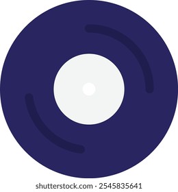 Vynil Music Multimedia-Symbol, Vektorgrafik, flach