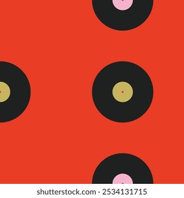 Vinilo. Cartel musical para tu diseño. Elementos de diseño de música para tarjeta, invitación, volante. Portada de música. Ilustración vectorial de fondo de música. Discos de vinilo.