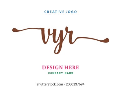 VYR lettering logo is simple, easy to understand and authoritative