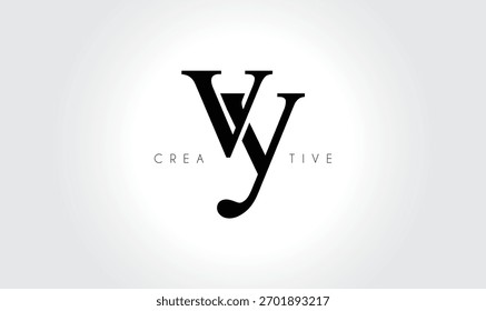 VYvy Elegant Serif Monogram Logo – Luxury Lowercase Typographic Lettermark for Modern Branding