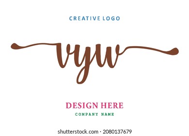 VYW lettering logo is simple, easy to understand and authoritative
