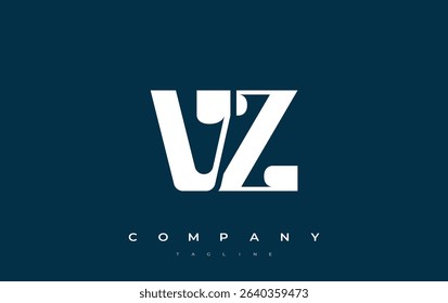 VZ Abstract Geometric Logo Design. Modern and elegant logo design with simplistic typography elements, showcasing branding excellence.