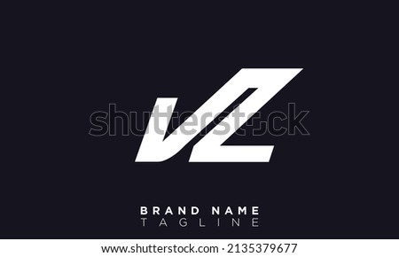 VZ Alphabet letters Initials Monogram logo ZV, V and Z Stock fotó © 