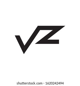VZ initial letter logo template vector icon design