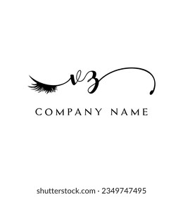 VZ Logo Logo Logo Logo Logo Wimpernvektor Moderner