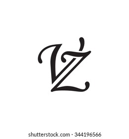 VZ initial monogram logo