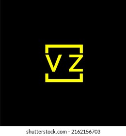 Vz Initial Monogram Logo Square Style Stock Vector (Royalty Free ...