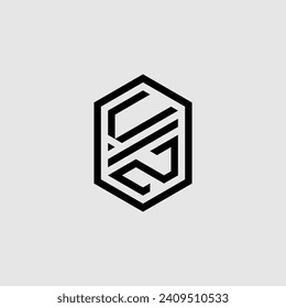 VZ line geometric monogram with high quality professional design that will print well