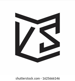 VZ Logo Emblem Monogram With Shield Style Design Template Isolated On white Background