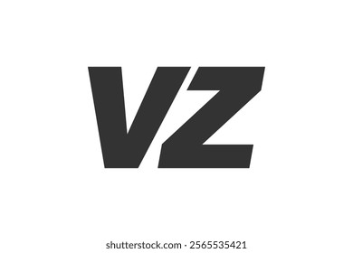 VZ Techno Editable Font Logo For Corporate Branding. Bold, Futuristic Design With Unique Typographic Ideas. Minimal Custom Type And Dynamic Letter Variations For Promotion, Printing, And Book Titles