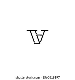VZ V Z creative logo design template