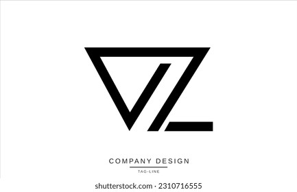 VZ, ZV, Abstract Letters Logo Monogram