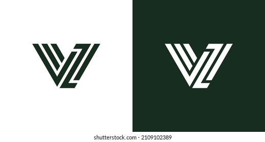 VZ ZV logo. the letter V and Z perfectly combined into a new, modern and original Logo