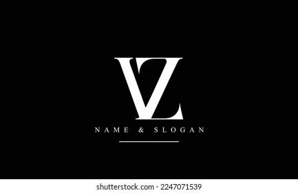 VZ, ZV, V, Z abstract letters logo monogram
