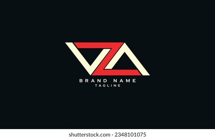 VZA, VAZ, Abstract initial monogram letter alphabet logo design