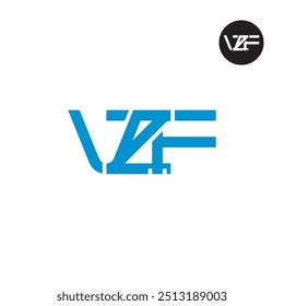 Diseño de monograma de letra de logotipo VZF