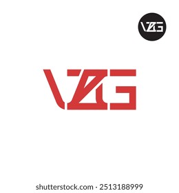 Design de monograma de letra de logotipo VZG