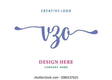 El logotipo de las letras VZO es sencillo, fácil de entender y autorizado