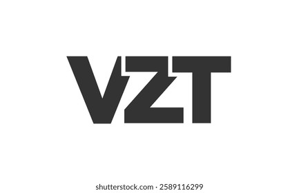 VZT logo design template with strong and modern bold text. Initial based vector logotype featuring simple and minimal typography. Trendy company identity ideal for businesses brand presence.