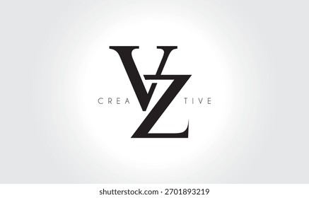 VZvz Elegant Serif Monogram Logo – Luxury Lowercase Typographic Lettermark for Modern Branding