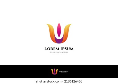 W abstract initial letter logo template