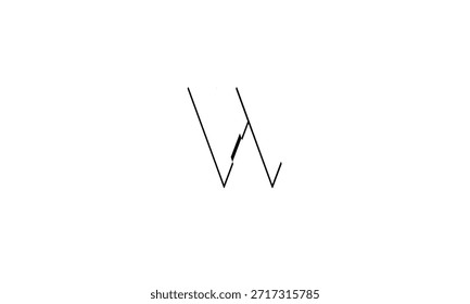 MONOGRAMA ABSTRACTAS DEL LOGOTIPO DE LA LETRA W
