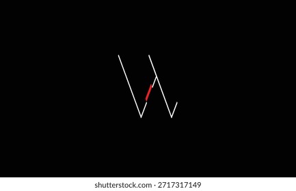 MONOGRAMA ABSTRACTAS DEL LOGOTIPO DE LA LETRA W
