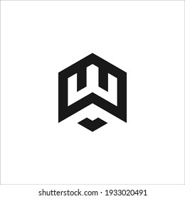 W vectorial del logotipo de letra abstracta.eps