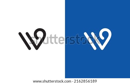 W abstract letters logo monogram Zdjęcia stock © 