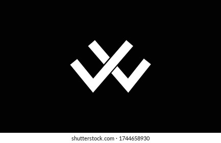 W abstract vector logo monogram template