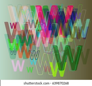 W Alphabet design idea