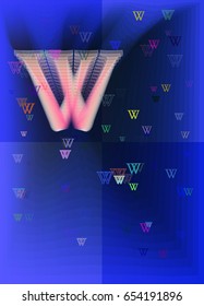 W Alphabet design idea
