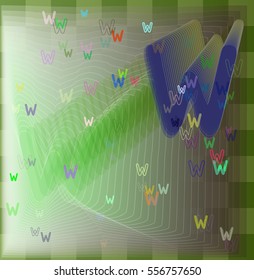 W Alphabet Design Pattern Stock Vector (Royalty Free) 556757650 ...