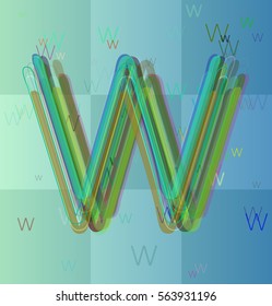 W Alphabet elements icon