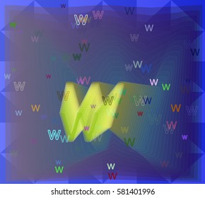 W Alphabet icon texture