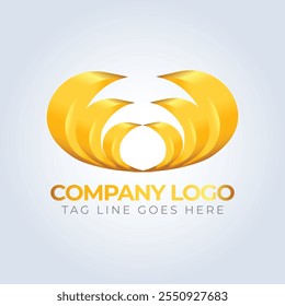 W alphabet letter golden Company identity logo template, golden theme, unique logo, creative logo, logo template, silver background