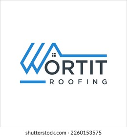 W alphabet letter logo icon with house design