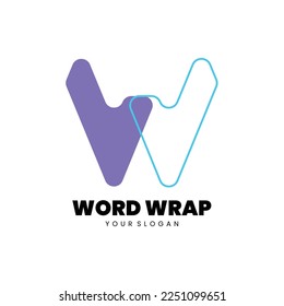 W alphabet letter vector logo template