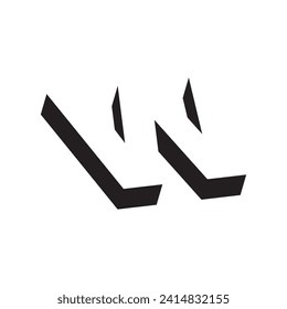 Símbolo del vector de letra W