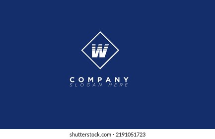 W letras alfabéticas logotipo inicial monograma