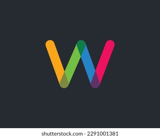 Vector de diseño del logotipo del alfabeto W
