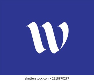 W alphabet logo icon template